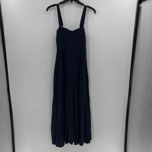 Haven Women's Sardinia Linen/Viscose Blend Maxi Dress - Riviera Blue - XS/S - Picture 2 of 9